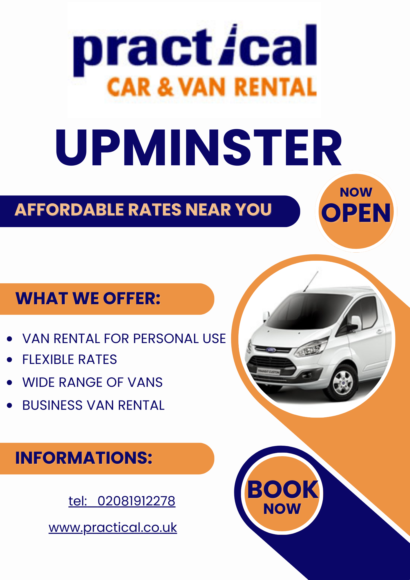 Van Rental Ockendon Upminster Cheap Rent